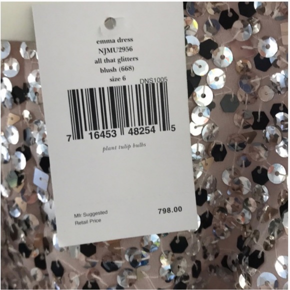 kate spade emma sequin blush dress size 6 nwt - Picture 8 of 13